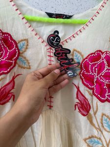 Elegant Floral Print Kurta and duppatta