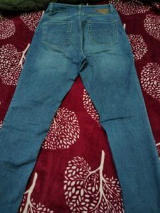 High-Waisted Blue Denim Jeans
