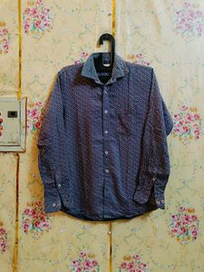 🇳🇿💫🎀Stylish Men's Printed Blue Shirt