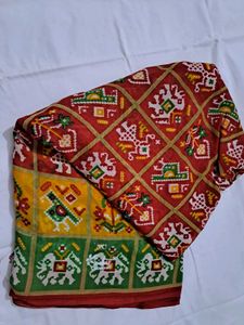 new Vibrant Patola Silk Saree free blouse fees