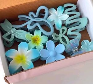 Cute Flower Hair Claw Clips Set