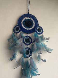 Handmade Crochet Dream Catcher - Evil Eye Design
