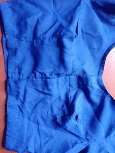 Royal Blue Stretchable Blouse and peticoat