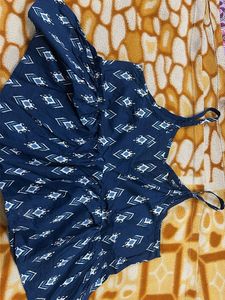 Stylish Blue Printed Camisole Top
