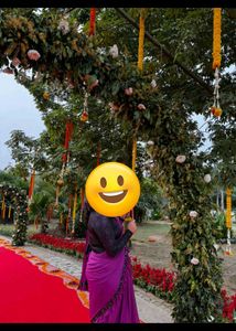 Ready To Wear Purple Saree With Hooks
