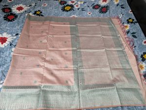 Elegant Pink Silk Saree