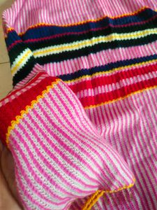 Striped Pink fish cut skirt 🌸💒🍠🌺🎗️