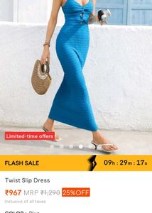 Beautiful Blue dress with Intricate Texture