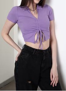 Purple Shein Crop Top