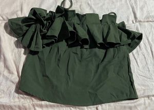 Green Ruffle Cami Top