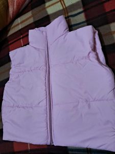 Pink Sleeveless Puffer Jacket