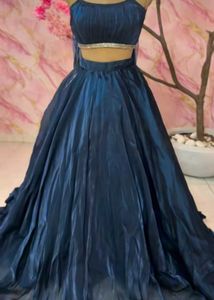 Elegant Navy Blue Lehenga Choli Set