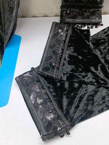 Elegant Black Velvet Salwar Kameez