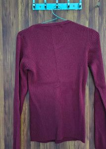 Ribbed Knit Long Sleeve Top