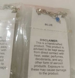 Avon Imperia Bead Drop Anklet - BLUE