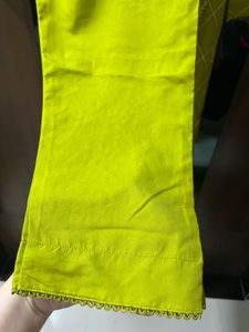 Embellished Lime Green Kurta