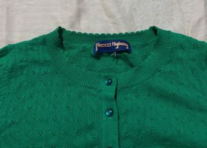 Emerald Crop Green Knit Cardigan