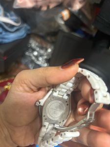 giovanni valentino Chic White Ceramic Diamond Watc