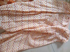 Orange Floral Print Blouse
