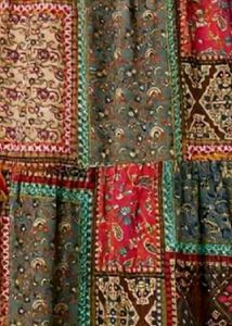 Tiered Patchwork Maxi Kurta with erring Maan tika
