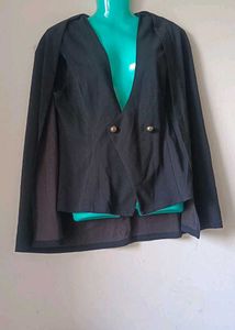 Stylish Black Blazer Cape good condition