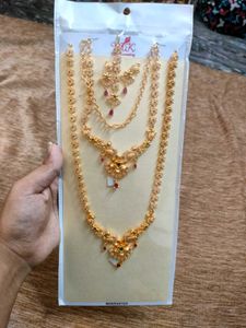 Gold Plated Indian Jewelry Set