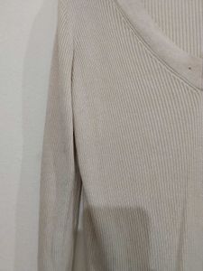 Ribbed V-Neck Sweater
