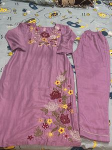 Embroidered Kurta Set with Pants