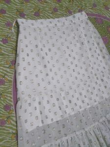 Sparkling White Ethnic Skirt