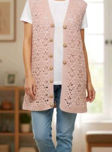 Crochet Floral Vest - Boho Chic