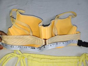 Yellow Textured Bikini Set