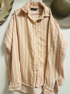 Striped Button-Up Shirt