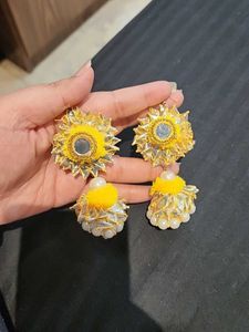 Yellow Tassel Earrings