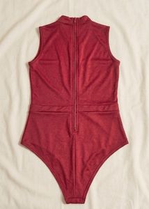 Burgundy Turtleneck Bodysuit