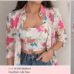 Floral Top with Shrug