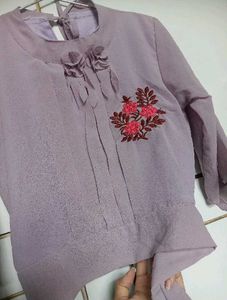 Vintage Lavender Floral Top