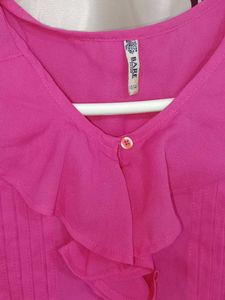Pink Ruffle Top