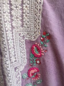 Purple Embroidered Kurta set