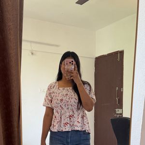 Floral Peplum Top