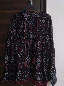 Bohemian Floral Print Kurta Tunic