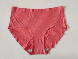 Coral Striped Briefs