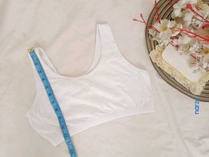 Women's White Sports Bra