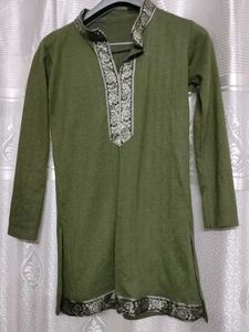 Green Kurta with Embroidery