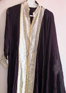 Embroidered Purple Kurta