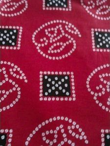 Red Black  Cotton Bandhini Special