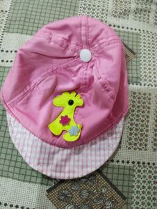 Cute Pink Giraffe Baby Cap