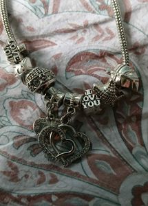 Pandora Inspired Charm Bracelet with Hea