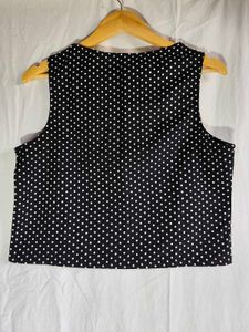 Chic Polka Dot Sleeveless Top
