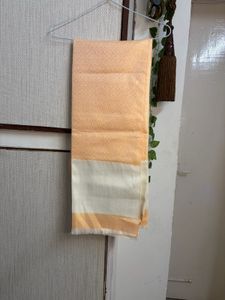 Elegant Peach & Cream Shawl