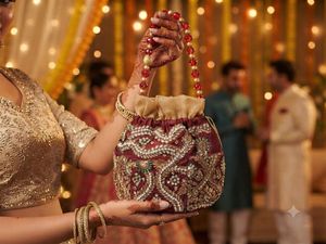 Brand new Maroon & Embellished Potli Bag